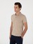 Erkek Vizon Slim Fit Desenli Polo Yaka T-Shirt 50300721-VR052 3