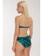 4600 Siyah Yeşil Straplez Bikini Takımı 3