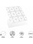 4'lü Paket 30 cm x 30 cm Ebatında Siyah Daire Geometrik Model Pvc Duvar Karosu 2