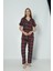 Çizgili Kısa Kollu Pijama Takımı 1