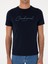 Erkek Lacivert Slim Fit Bisiklet Yaka T-Shirt 50310035-VR033 6
