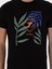Erkek Siyah Slim Fit Bisiklet Yaka Desenli T-Shirt 50301497-VR046 6