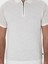 Erkek Ekru Regular Fit Fermuarlı Polo Yaka Desenli T-Shirt 50302727-VR019 6