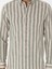 Erkek Haki Slim Fit Çizgili Pamuklu Gömlek 50311079-VR027 6