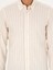 Erkek Bej Slim Fit Çizgili Keten Karışımlı Gömlek 50291332-VR011 6