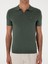 Erkek Koyu Yeşil Slim Fit Apaş Yaka Triko T-Shirt 50313020-VR079 6