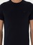 Erkek Lacivert Slim Fit Bisiklet Yaka Merserize Basic T-Shirt 50305451-VR033 6