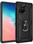 Samsung Galaxy A91 / S10 Lite Kılıf Sofya Yüzüklü Silikon Kapak - Siyah Ynsmr 1