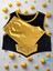 Ikili Takım Kız Çocuk Crop Pamuklu Üst Parlak Gold Lame Baskılı Kısa Şort 3
