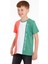 Bisiklet Yaka Kısa Kol Çift Renkli Çağla Yeşil Renk Erkek Çocuk Tshirt 1