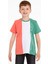 Bisiklet Yaka Kısa Kol Çift Renkli Çağla Yeşil Renk Erkek Çocuk Tshirt 2