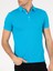 Erkek Turkuaz Polo Yaka Slim Fit Basic Merserize T-shirt 50265364-VR093 6