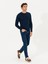 Erkek Lacivert Slim Fit Bisiklet Yaka Basic Triko Kazak 50211257-VR033 4