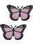 Ütü ile Yapışan Arma - Patch - Kelebek Modeli Pembe (6cm x 5,5cm) 2 Adet 1