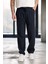 Önü Çift Pileli Fermuarlı Beli Lastikli Jogger Erkek Pantolon - Lacivert 4