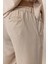Bağcıklı & Fermuarlı Doğal Dokulu Pamuk Erkek Pantolon - Bej 5