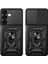 Samsung Galaxy A35 Sürgülü Kamera Koruyucu Metal Halka Ayaklı Stand Çizilmez Kılıf Case 5