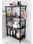 Çevir Kur Kolay Kurulum 4 Katlı Banyo Rafı | Metal Telli Çok Amaçlı Organizer Dolap Stand Raf 3
