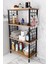 Çevir Kur Kolay Kurulum 4 Katlı Banyo Rafı | Metal Telli Çok Amaçlı Organizer Dolap Stand Raf 3