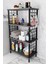 Çevir Kur Kolay Kurulum 4 Katlı Banyo Rafı | Metal Telli Çok Amaçlı Organizer Dolap Stand Raf 3