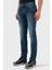 Streç Pamuklu Slim Fit Normal Bel Düz Paça Jeans Erkek Kot Pantolon EM000121 AF14121 MB002 2