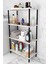 Çevir Kur Kolay Kurulum 4 Katlı Banyo Rafı | Metal Gövdeli Çok Amaçlı Organizer Stand Banyo Dolabı 3