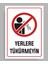 Yerlere Tükürmeyin - Uyarı Tabela Levhası 24X34 cm Polikarbon 1