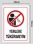 Yerlere Tükürmeyin - Uyarı Tabela Levhası 24X34 cm Polikarbon 2
