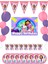 Gaby's Dollhouse Bayraklı ve Afişli Gabbynin Hayal Evi Doğum Günü Parti Malzemeleri Süsleri Seti 1