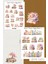 Book & Flowers Temalı Şeffaf Sticker Seti 01-02 Ajanda Planlayıcı Bullet Journal Için Uygundur 1