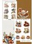 Çiçekli Fincanlar Temalı Şeffaf Sticker Seti 01-02 Ajanda Planlayıcı Bullet Journal Için Uygundur 1