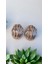 Premium Paslanmaz Çelik Bombeli Oval Desenli Silver Küpe 1
