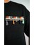 Oversize Otantik Cep Detaylı Muslin Siyah T-Shirt 2