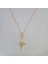 Gold Pirinç Zirkon Taşlı Kutup Yıldızı Kolye 2