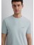 Mavi Logo Baskılı Yeşil İnterlok Tişört 0610360-70148 2