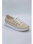 Kadın Deri Bej Delikli Günlük Casual Ayakkabı - Zk-00 2