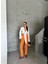 Bel Lastik Detaylı Modal Kumaş Pantolon - Orange 1