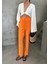Bel Lastik Detaylı Modal Kumaş Pantolon - Orange 4