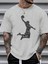 Erkek Basketbol Top Baskılı Oversıze T-Shirt 1