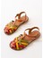 Bayan SANDALET205-02 Multi Ortopedik Deri Kadın Sandalet 4
