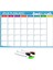 Mıknatıslı Aylık Planlayıcı | 3 Adet Kalem Hediyeli | 35X50CM | Magnet Buzdolabı Beyaz Tahta Not Alma Ilaç Takip Okul Ders Çalışma Test Takip Programı Yemek Listesi Spor Hatırlatıcı 1