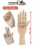 Ahşap Insan Modeli 14 cm ve El Modeli 18 cm 1 Paket Hareketli Insan ve El Manken Maketi Esnek Çizim Modeli 4