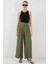 Geniş Paça Pileli Pantolon 6718 - Haki 1