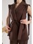 Kahverengi Premium Kumaş Yelek Pantolon Takım Elbise 3