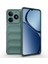 Realme C61 Kılıf Esnek Tpu Oyuklu Arka Yüzey Tasarımlı Nvg Etnik Silikon Kapak - Koyu Yeşil 1