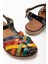 Bayan SANDALET205-02 Siyah Multi Ortopedik Deri Kadın Sandalet 5