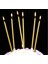 Metalik Gold Renk Uzun Mum 15 cm 6'lı 2