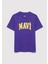 Logo Baskılı Mor Erkek Çocuk T-Shirt M6610030-70692 2