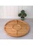 5 Bölmeli Bambu Kahvaltı ve Çerez Servis Tabağı, 30X30 cm Doğal Bambu Sunum Tabağı 1