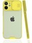 Apple iPhone 12 Mini Kılıf Platin Kamera Koruma Silikon - Sarı Ynsmr 1
